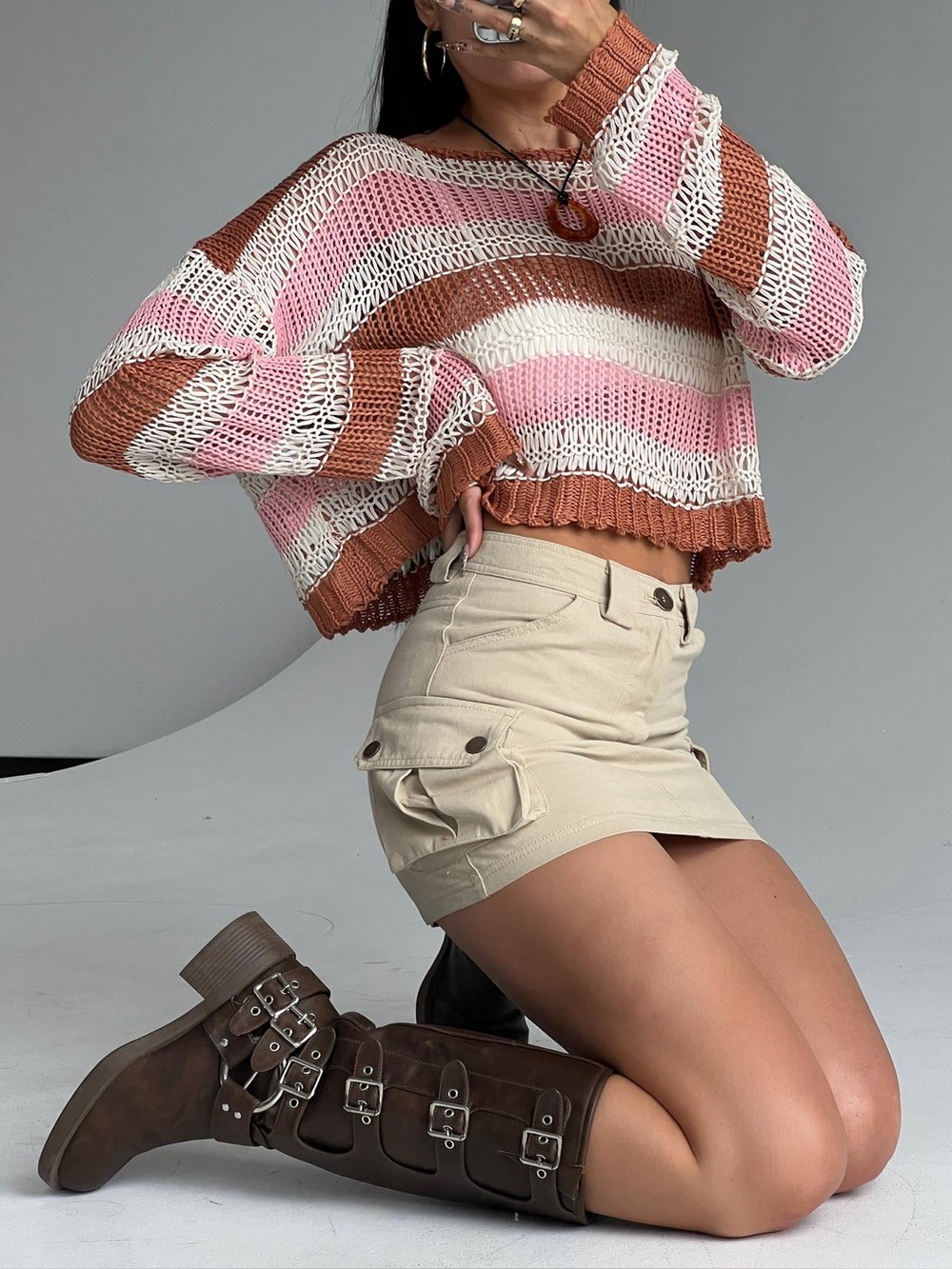 Princess Polly Lydie Cargo Mini Skirt Beige - Picture 5 of 7